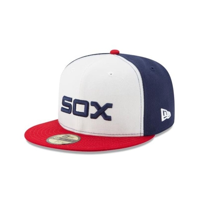 White Chicago White Sox Hat - New Era MLB Authentic Collection 59FIFTY Fitted Caps USA2834970